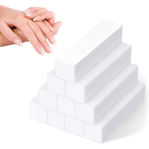 KEQAR 10 Piezas Almohadillas Pulidoras de Uñas, Pulidor Profesional, Bloques Pulidores, Pulidores para Manicura, Pedicura y Diseño de Uñas, Herramientas para la Técnica de Uñas