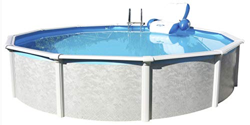Steinbach Stahlwandpool Set Grande Ø 366 x 135 cm, Pool, Skimmer, Einlaufdüse, Erweiterungsset, Schläuche, 011400