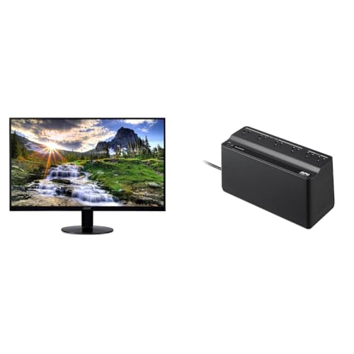 Image of Acer 21.5 Inch Full HD 1920 x 1080 IPS Computer Monitor, APC 425VA UPS Battery Backup Surge Protector