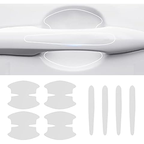DIYARTS 8Pcs Auto Door Handle Protective Film, Universal Car Door Handle Scratch Protection Cover Guard Film Stickers, TPU Car Door Handle Protector Paint Guard Prevent Scratches Cover