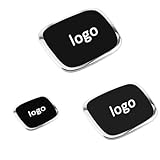 3pcs Red H Emblem Front Grille Rear Trunk Steering Wheel Badges for Honda Civic 4DR Sedan 2016 - 2020 (Black+Chrome Logo)