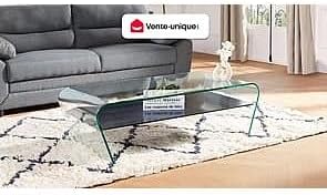 Close-up of the coffee table shelf installation area