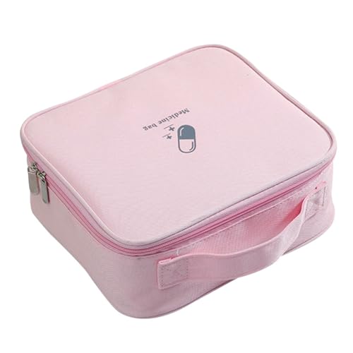 Image of COHEALI Travel Medicine Organizer Bag Empty First Aid Pouch Portable Oxford Cloth Storage Bag 10.23X9.05X3.93In for Outdoor Camping Hiking Car Home Medication Organizer