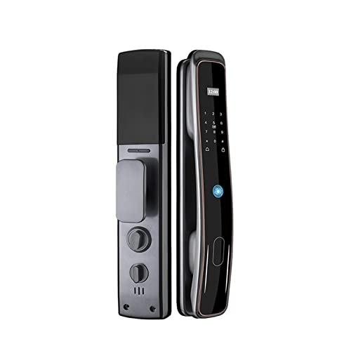 ADITAM Tuya Zigbee Wifi Smart Fingerprint Door Lock Home Automation Digital Password Keypad IC Card Anti-theft Electronic Door Lock (Black : Grey, Mortise Lock Size : 30X240MM) Double the comfort