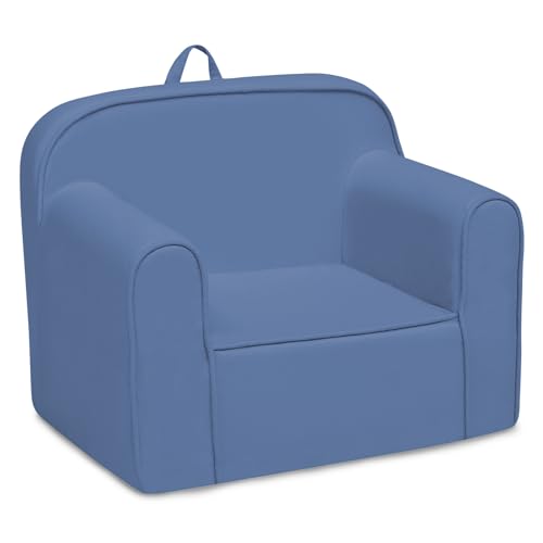Image of Delta Children Cozee Chair -Foam Kids Chair for Ages 18 Months and Up, Indigo