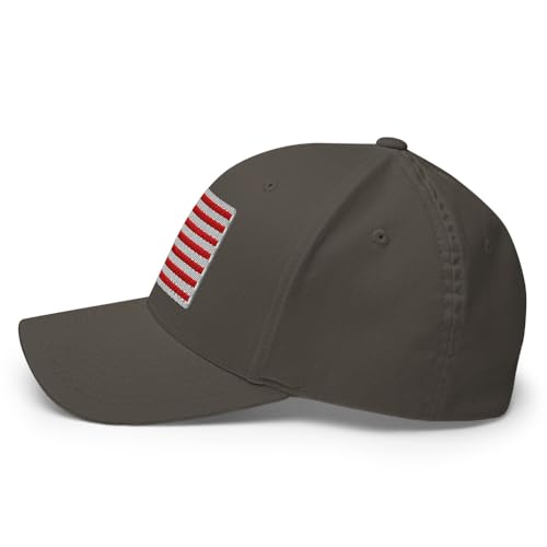 FX XRP USA Flag Crypto Fitted Hat Embroidered Curved Bill Mid Crown Closed-Back Structured Twill Cap - Image 8