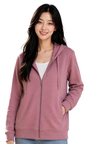 Image of ADBUCKS Women's Cotton Winter Jacket Sweatshirts Casual Drawstring Clothes Zip Up Hoodie With Front Pocket Ii Womens Hoodies Ii Womens Jacket Ii Winter Sweater Hoodie For Women & Girls