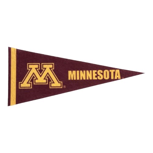 Zip Sew Craft Minnesota Golden Gophers 4" x 9" Officially Licensed Felt Mini Pennant - Perfect For Sports Decorations, Parties, or Craft Projects - 1 Pennant Per Pack