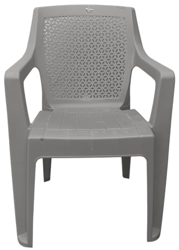 Image of SkyGlamour Cello Sonet Plastic Chair | Plastic Chair for Garden, Home, Living Room with Matt Finish | Plastic Chairs Set of 4 (Colour: Champagne; Set of 4 Chairs)