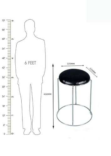 Image of NGFC Steel Stool for Indoor /Outdoor Use - Home, Medical, Hospital, Food, Doctor, Kitchen, Office, Cafe, Cafeteria - Metal Bar Chair (Cushion Round, Silver pk4)