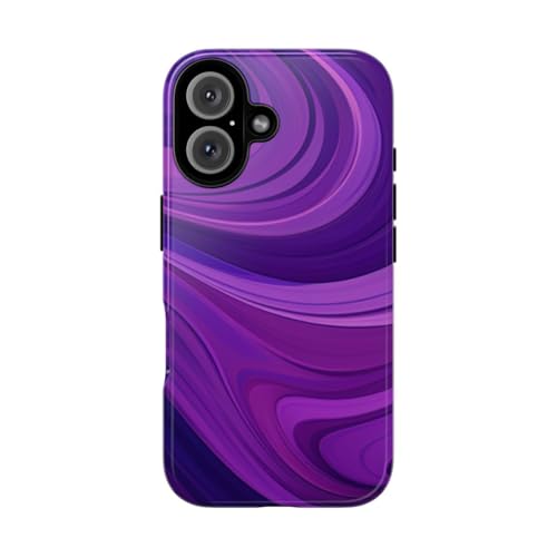 Coque iPhone 16 motif abstrait violet pour sublimer votre style au quotidien