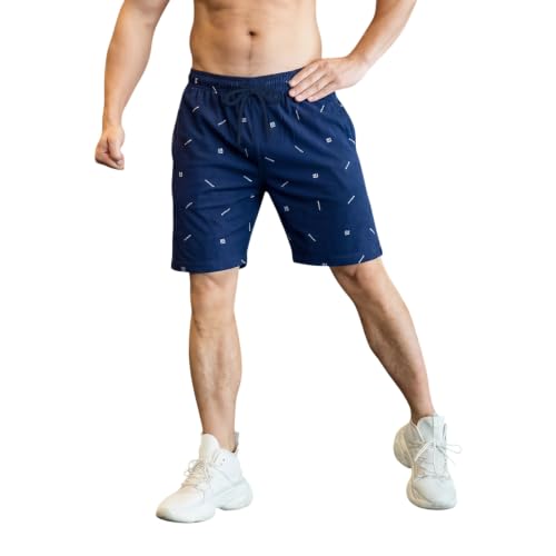 Image of FEEL TRACK Men Cotton Printed Shorts
