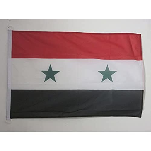 AZ FLAG, Syria Flag, 3x5 Ft, For Outdoor, Syrian Banner Knitted Polyester with Two Plastic Rings, Fade Resistant