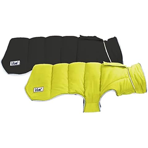 Ancol Viva Reversible Dog Coat Black/Hi-Vis 30cm Cover