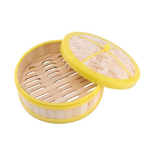 Ciieeo Single Tier Bamboo Steamer Baskets Chinese Steamer for Person Small Steaming Basket for Cooking Dim Sum Rice Fish Vegetables