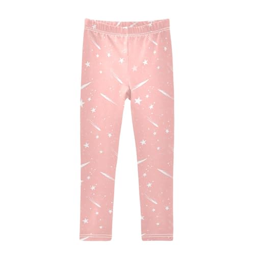 Pastel Shoot Star Girls Leggings,Workout Leggings for Girls Toddler Athletic Leggings Size for 3-10T