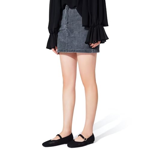 Frank Mully Womens Casual Flat Shoes Square Toe Shoes Knitted Mesh Flat Comfort Work Flat Shoes for Daily Washable2