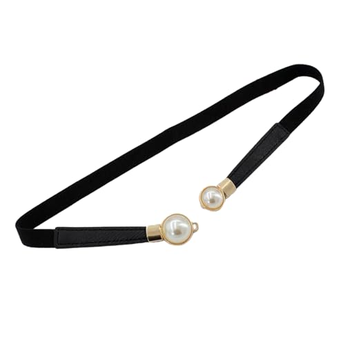 Waist Belt Golden Buckle Solid Color Skinny Belt For Dress Casual Wear Woven Stretchy Belt For Wrap Dress Dress