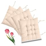 Umllpet Stuhlkissen, 4er Set 40x40cm Sitzkissen Gartenmöbel, Sitzpolster Stuhl...