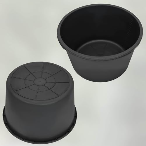 KOTARBAU® Mörtelwanne 90 L Mörtelkübel Schwarz Kunststoffwanne ⌀ 65 cm Maurerkübel Rund Baueimer Mörteleimer Wanne Kunststoff Mauererkübel Mörtelwannen