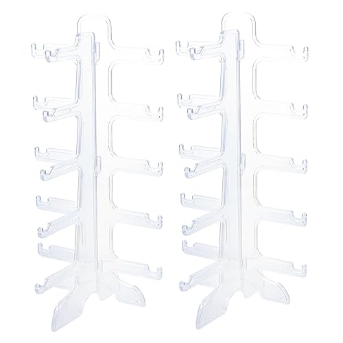 CONGARTENO 2個 段ディスプレイスタンド メガネ収納オーガナイザー おしゃれな眼鏡ラック 老眼鏡やサングラスの整理に 店舗や家用展示用