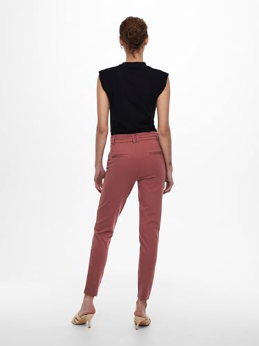 ONLY Damen Onlpoptrash Life Easy Col Pant PNT Noos Regular Fit Hose Mit Kordelzugverschluss Für Lounge Und Freizeit, Apple Butter,XS / 34L – Ansicht 5