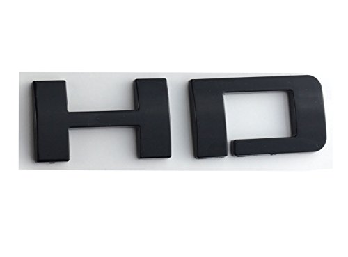Image of Aimoll HD Nameplates Letter Emblems Badges Glossy for Chevrolet Gm 2500HD 3500HD Silverado Sierra (2pcs Black)