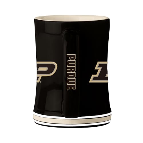 Image of Logo Brands NCAA Purdue Boilermakers 14 oz Relief Coffee Mug - Officially Licensed Mug, Sculpted 3D Logo and Team Colors - Comfortable Handle and Glossy Finish for College Sports Fans