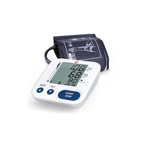 Pic Solution - Literapid Misuratore di Pressione Arteriosa da Braccio Digitale, Apparecchio Automatico per Misurare la Pressione Sanguigna a Casa, clinicamente validato, Bianco e Blu - Immagine 5