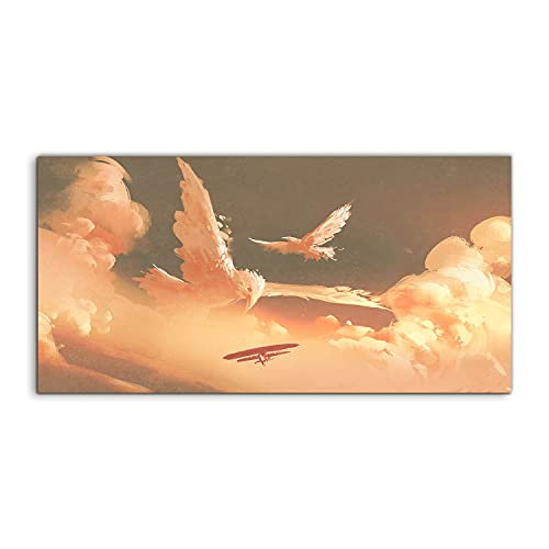 Image sur verre 120x60cm tableau durable anti-poussiere oiseaux et ciel