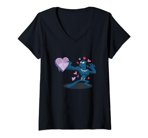 T-shirt Black Panther Saint-Valentin col V pour vos sorties en couple chic