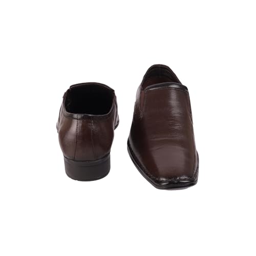 Image of Metro Men Leather Formal Low Heel Slip On Shoes