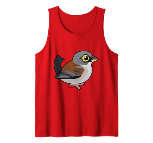 Cute Cartoon Yellow-eyed Junco Fun Birdorable Bird Species Tank Top