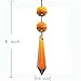 H&D 55mm Crystal Icicle Prisms Chandelier Drop Pendants Lamp Candelabra Parts, Pack of 10 (Amber)