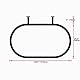 Sikaiqi Al alloy Oval Shower Curtain Rod Hoop Square Shape Bathroom Rod for Clawfoot Tub Free Standing Tubs (Black)