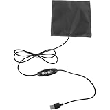 MAGICLULU USB Heating Pad for Small Pets, Adjustable Temperature Heating Mat for Hamsters Squirrels Birds Chinchillas Reptile and Rabbits, Waterproof Warmth, 5.5x5.5in, Black