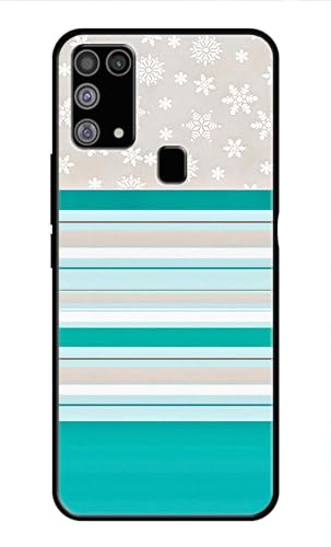 Image of Metal TPU Printed Back Cover for Samsung Galaxy M21s (Stars and Lines) 360 Degree Protection | Camera Protection -25092024(AR)