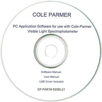 Cole-Parmer PC Application Software for Visible Light spectrophotmeter