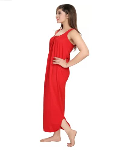 Image of H & C Full Length Women's Hosiery Cotton Fabric Long Nighty Slip /Camisole Slip /Night Wear Maxi for Women Free Size