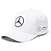 Enseng Car Logo Adjustable Baseball Hat, Unisex Hat Travel Cap Car Racing Motor Cap for Benz (White)