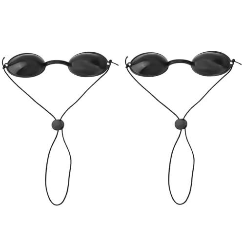 BOXOB 2 Pares Gafas Protectoras para Protección Ocular con Luz Roja, Gafas de Bronceado para Tomar el Sol Proceso de luz LED IPL