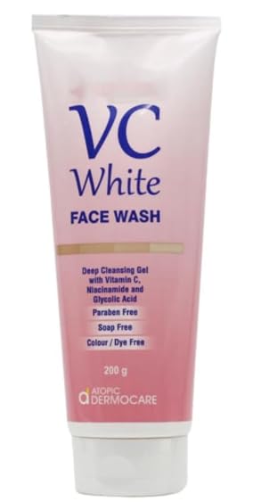 Image of Face Wash, Deep Cleansing Gel with Vitamin C, Niacinamide, Glycolic Acid, Paraben Free, 200g