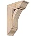 Ekena Millwork BKT0806X18X26THR01SDF Thorton Traditional Smooth Bracket w/Offset Brace, Douglas Fir