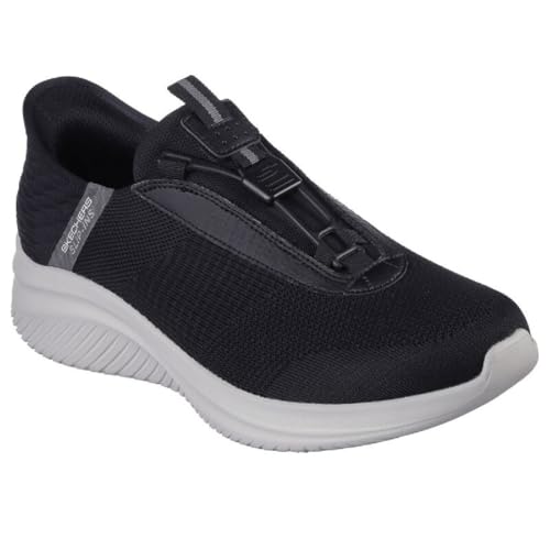 Skechers Men's Ultra Flex 3.0 Finnik Slip-Ins Black/Gray Low Top Sneaker Shoes 10