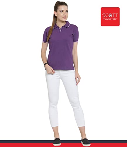 Image of Scott International Women's 100% Pure Organic Cotton Polo Regular Fit T-Shirt