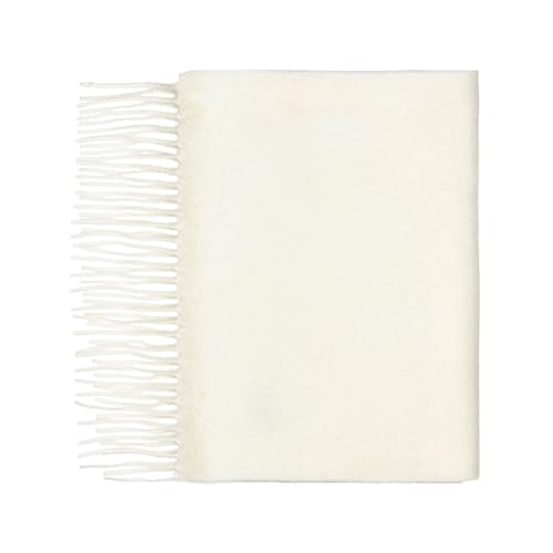 Lona Scott 100% Cashmere Scarf, Plain Scarf, White