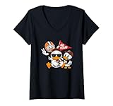 Photo Gallery donna go team football ducks cheer squad maglietta con collo a v Photo Gallery donna go team football ducks cheer squad maglietta con collo a v