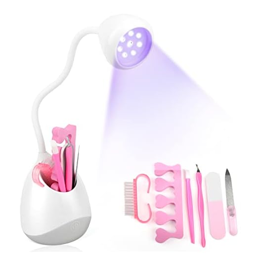 LIONVISON Lámpara de Uñas UV, Secador de Uñas de 36W, Secado Rápido para Esmalte de Uñas, Rotación de 360°, Lámpara de Uñas de Gel LED, Luz de Curado con Almacenamiento de Accesorios para Uñas