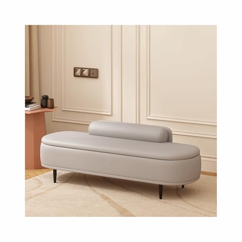 HTYUKFDG Almacenamiento de Cuero Banco otomano de otomano Extremo Rectangular Moderno del Banco de Cama Tapizante de Entrada Banco de Dormitorio con Gran Espacio de Almacenamiento