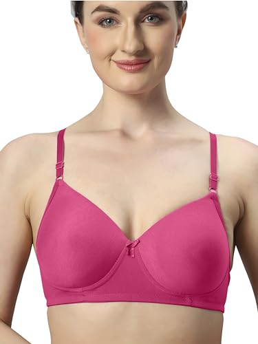 Image of SONARI Wire Free Padded Bra | Medium Padding for Support, Medium Coverage, Soft Cotton Polyester Material, Adjustable Straps with Hook & Eye Closure, Wash Only - 007